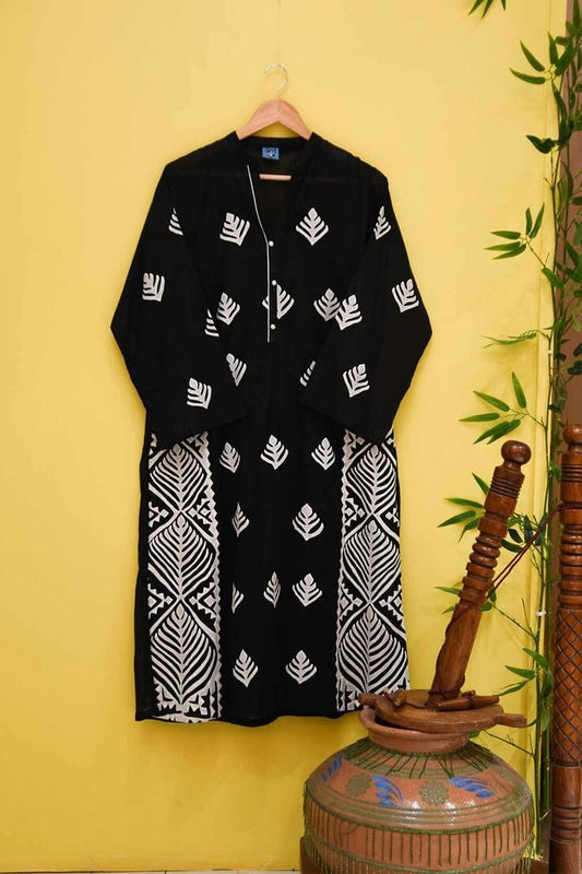 Handcrafted Applik Unstitched Bareeze Lawn Cotton 2-Piece (Shirt/Trouser) Unstitched Aura Crafted Studio 