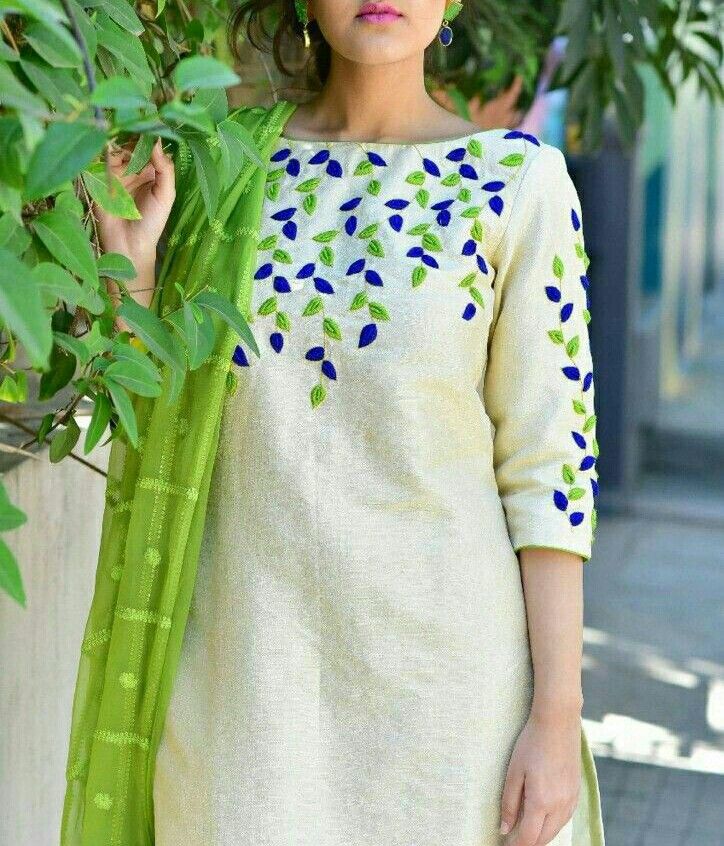 Handmade Wearable Art Applik Unstitched Lawn Cotton 2-Piece (Shirt/Trouser). Unstitched Aura Crafted Studio 